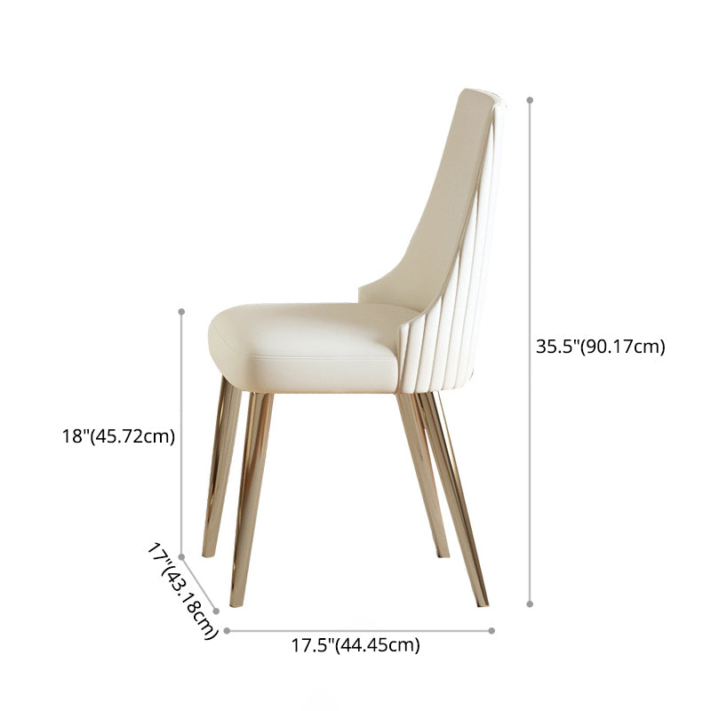 Glam Sintered Stone White Dining Room Set with Round Table Dining Table Furniture