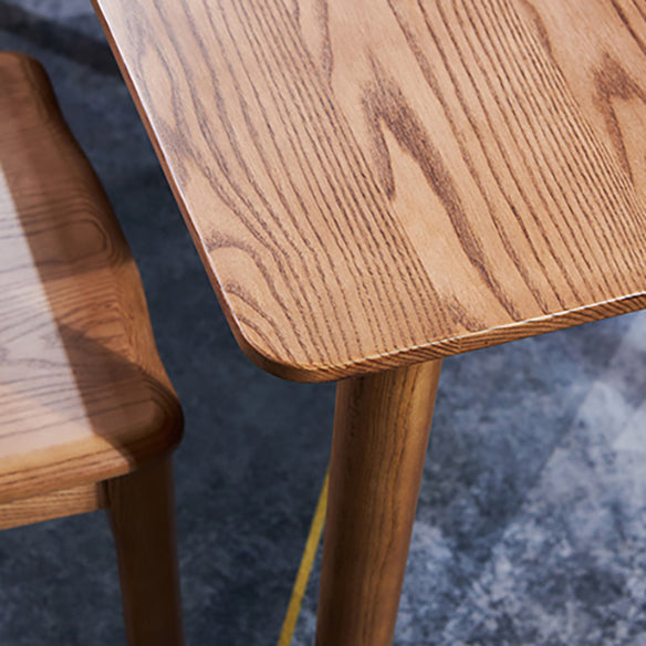 Juego de comedor de madera maciza de estilo tradicional con mesa de altura tradicional y 4 patas base para uso en el hogar