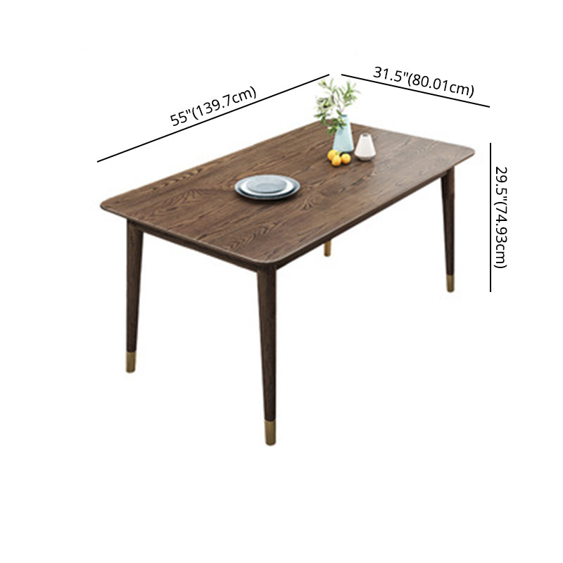 Traditional Solid Wood Dining Room Set with Rectangle Table Home Dining Table Furniture
