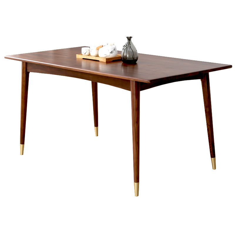 Traditional Style Solid Wood Dining Set with Rectangle Shape Table and 4 Legs Base for Home Use