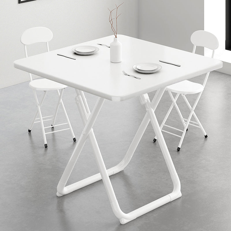 Modern Foldable DiningRoomTableSet with Double Pedestal Base Kitchen Dining Furniture