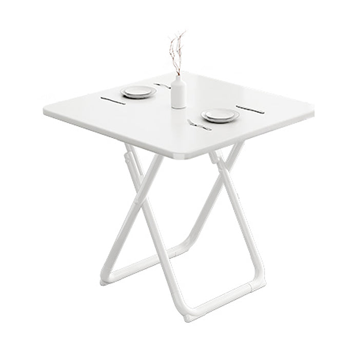 Modern Foldable DiningRoomTableSet with Double Pedestal Base Kitchen Dining Furniture