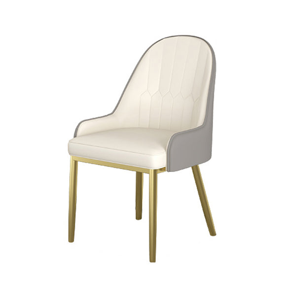 Scandinavian Style Dining Room Set Sintered Stone Top Dinette Set with Metal 4 Legs Base