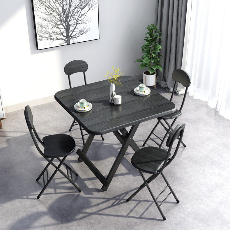 Modern Wooden Dining Room Set with Square Table Kitchen Dining Table Furniture