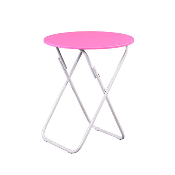 Folding Dining Table Set with Round Top and White Base Table Set for Home Use