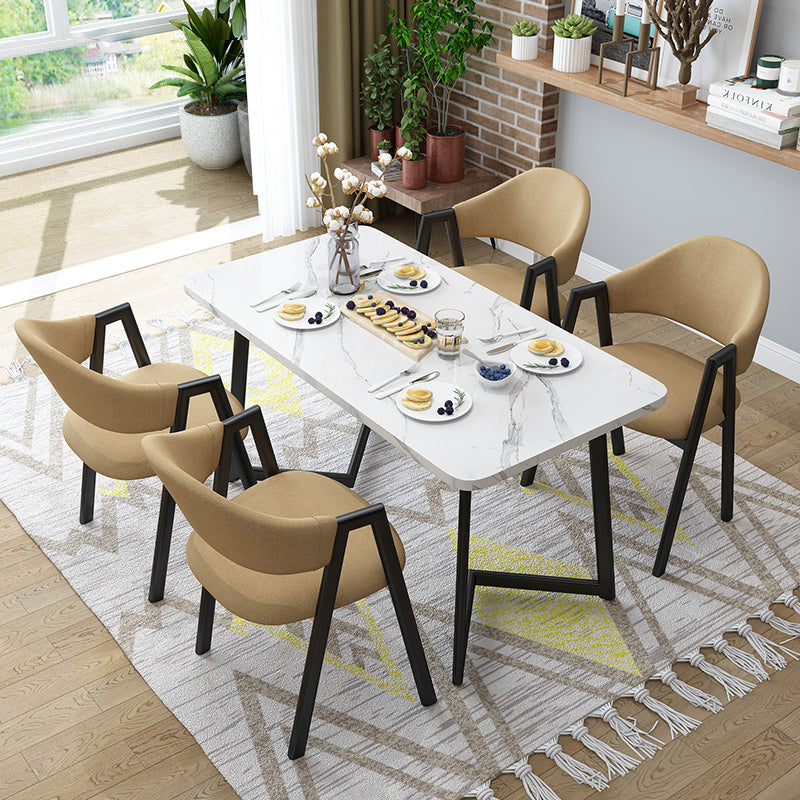 Traditional Wooden Top Dining Set with 2 Wooden Legs Base for Dining Furniture