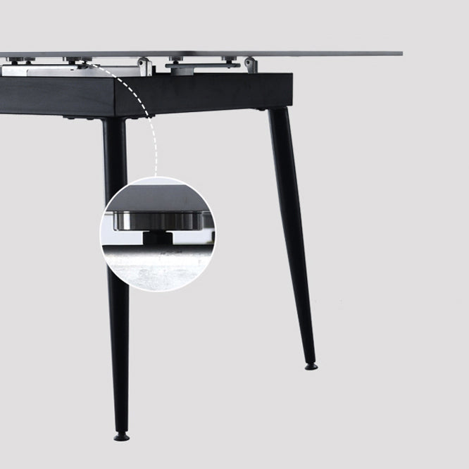 Kitchen Modern Sintered Stone Top Dinette Set with Removable Leaf Dining Room Furniture