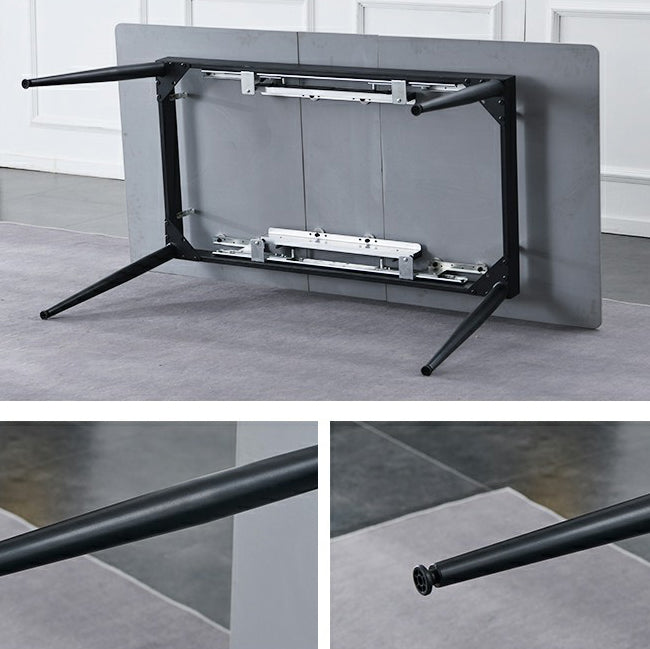 Kitchen Modern Sintered Stone Top Dinette Set with Removable Leaf Dining Room Furniture