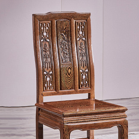 Traditional Style Solid Wood Dining Set with Fixed Rectangle Shape Table and 4 Legs Base