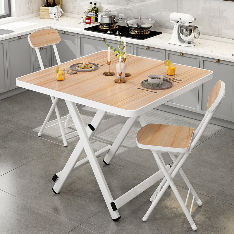 Foldable Solid Wood Dining Room Set of with Double Pedestal Base Dining Room Furniture for Home Use