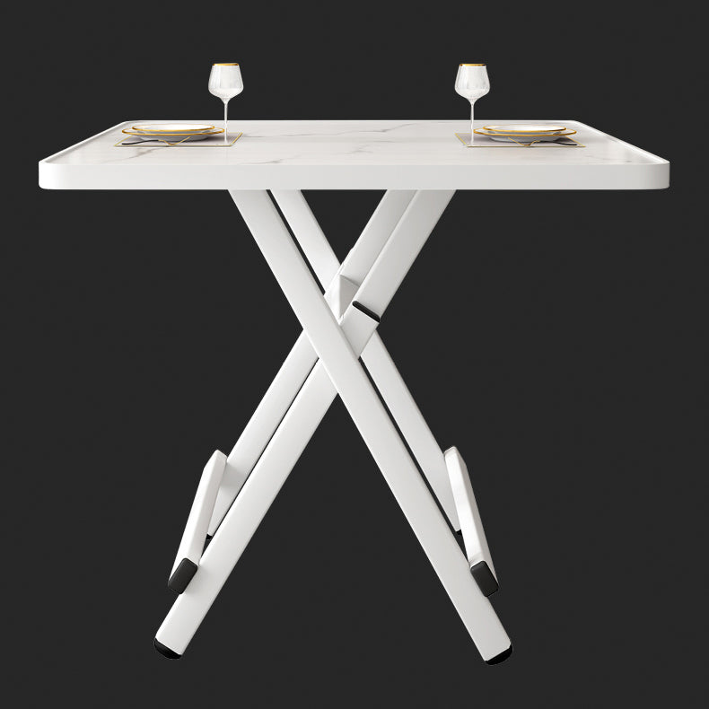 Foldable Solid Wood Dining Room Set of with Double Pedestal Base Dining Room Furniture for Home Use