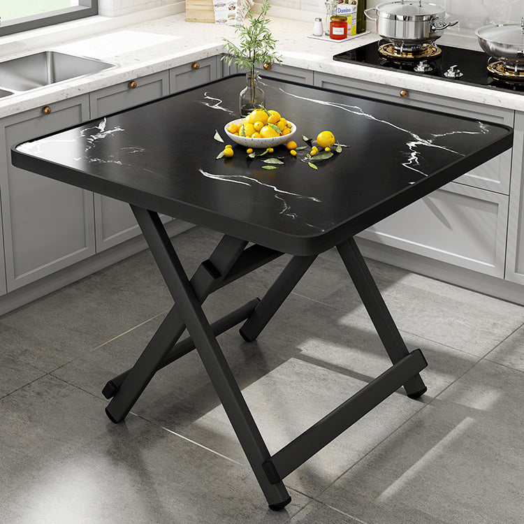 Foldable Solid Wood Dining Room Set of with Double Pedestal Base Dining Room Furniture for Home Use