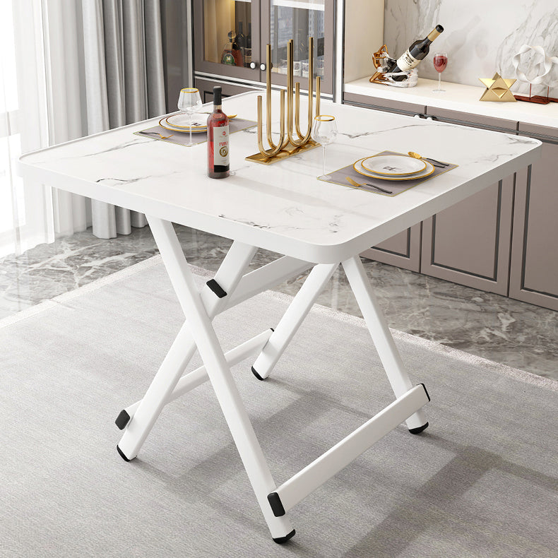 Foldable Solid Wood Dining Room Set of with Double Pedestal Base Dining Room Furniture for Home Use