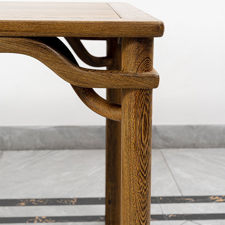 Traditional Style Solid Wood Dining Set with Rectangle Shape Table and 4 Legs Base