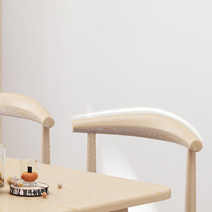 Modern Wood Top Rectangle Shape Dining Furniture 4 Wood Legs Table for Dining Room Furniture