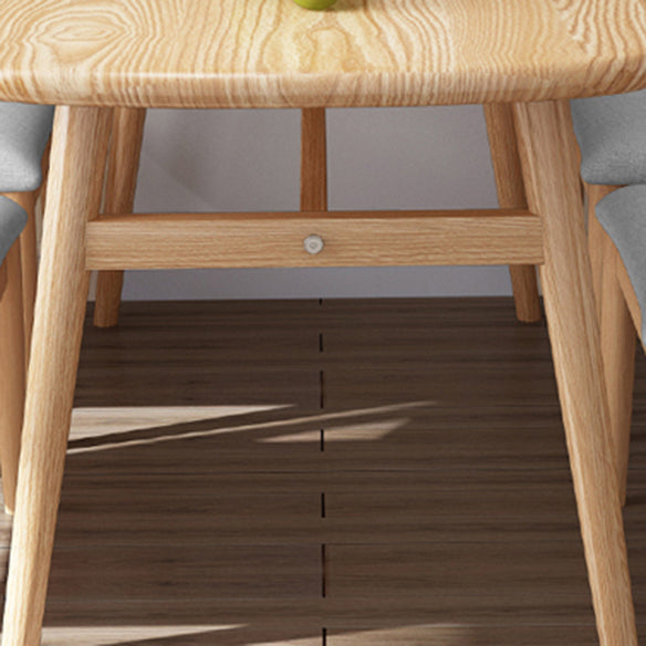 Standard Wood Top Dining Set with 4 Light Brown Wood Legs Base for Dining Furniture