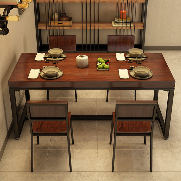 Traditional Style Solid Wood Dining Set with Traditional Height Table and Trestle Base