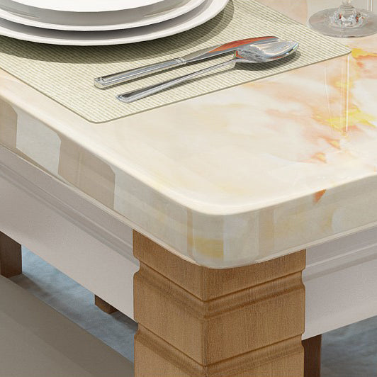 Table à manger en marbre de style moderne Ensemble table à manger rectangulaire avec base en bois massif