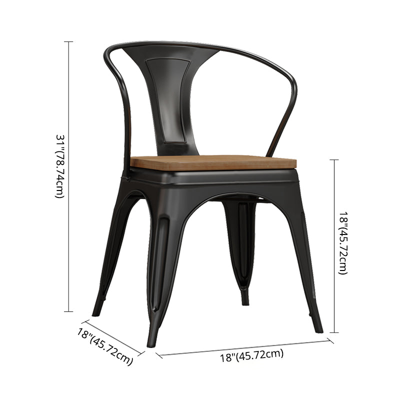 Industrial Style Solid Wood Dining Set with Traditional Height Table and Trestle Base