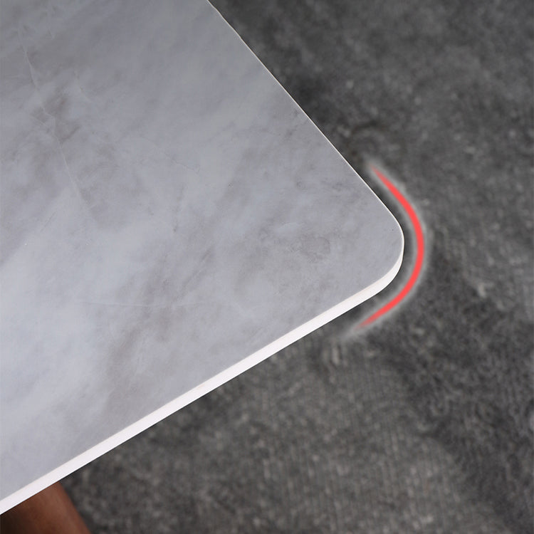 Minimalist Traditional Height Sintered Stone Dining Table Rectangle Dining Set For Home