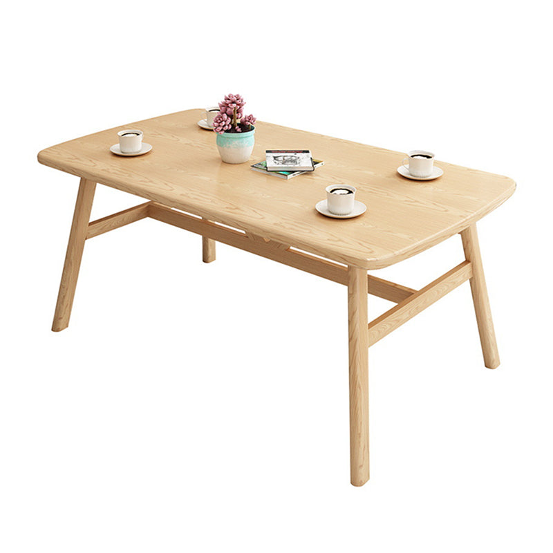 Modern Kitchen Wooden Top Furniture of  Standard Height Formal Dining Room Table Set