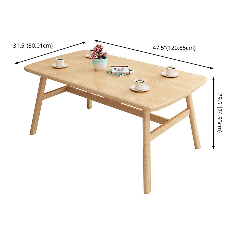 Modern Kitchen Wooden Top Furniture of  Standard Height Formal Dining Room Table Set