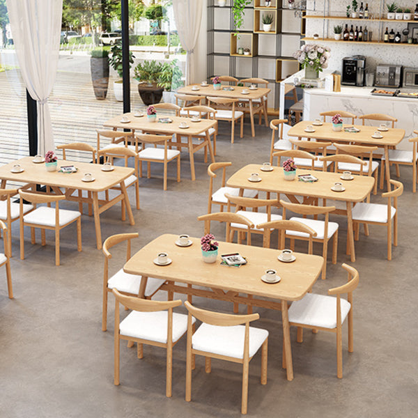 Modern Kitchen Wooden Top Furniture of  Standard Height Formal Dining Room Table Set