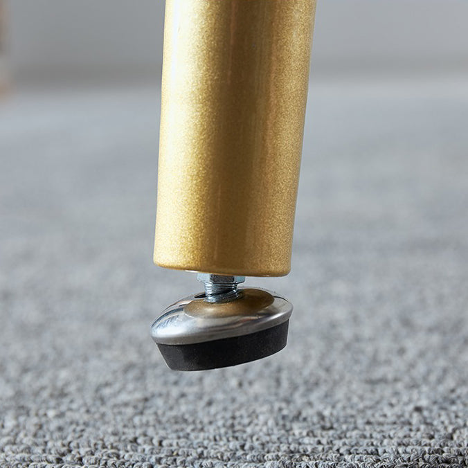 Standard Sintered Stone Top Dining Room Set with 4 Black Metallic Legs for Dining Furniture