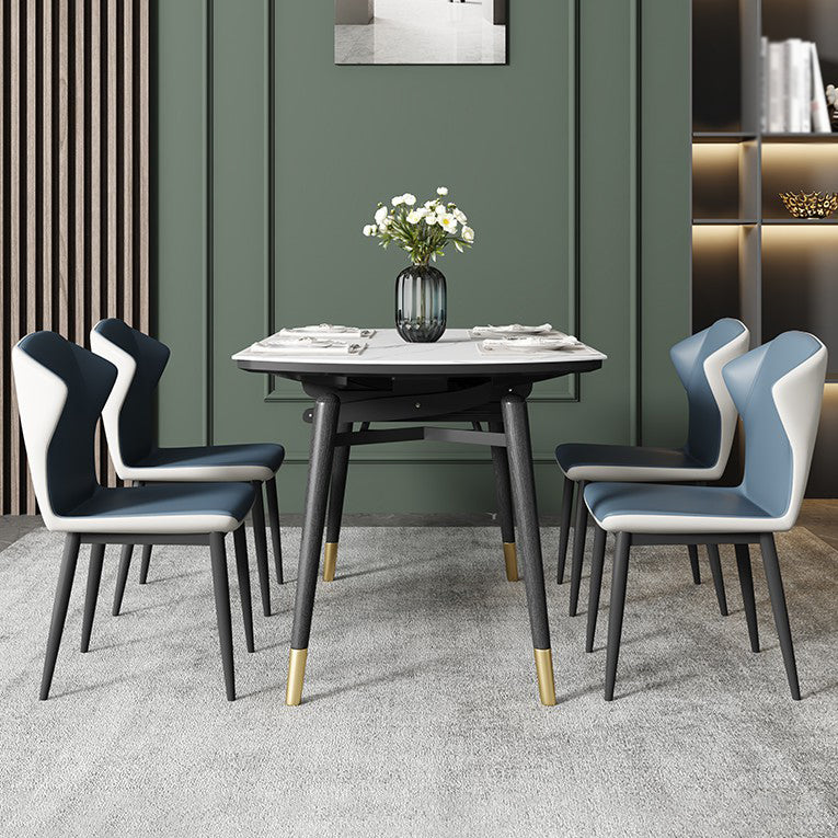 Kitchen Modern Sintered Stone Dining Table of Traditional Height with Collapsible Dining Room Sets