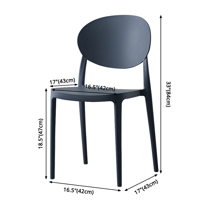 Plastic nordique Open Danding Dining Claid 33 "H CHAISE DE DINSAGE ACRYLIQUE POUR RETRUSSION