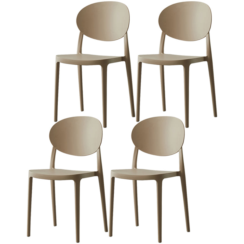 Plastic nordique Open Danding Dining Claid 33 "H CHAISE DE DINSAGE ACRYLIQUE POUR RETRUSSION