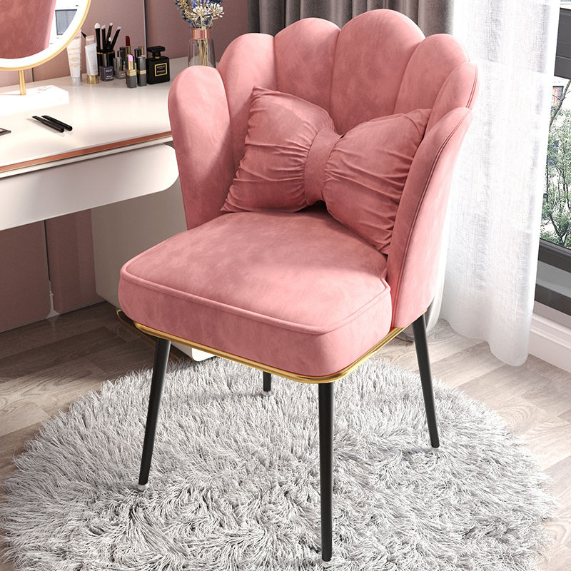 Chaise de salle à manger Glam, chaise à dossier solide de 21 po de large avec 4 pieds en métal pour la maison