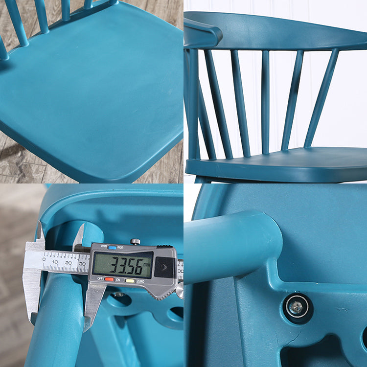 Contemporary Style Windsor Back Side Chair Plastic Dining Chair for Home