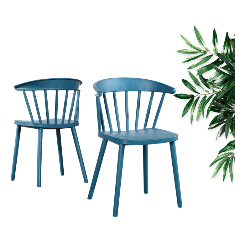 Contemporary Style Windsor Back Side Chair Plastic Dining Chair for Home