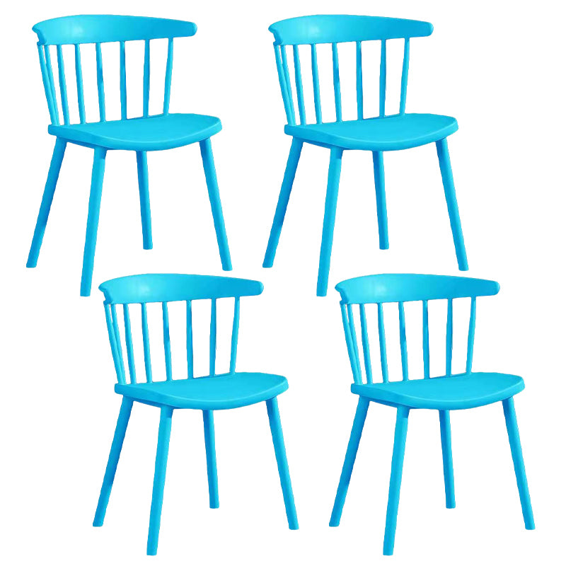 Contemporary Style Windsor Back Side Chair Plastic Dining Chair for Home
