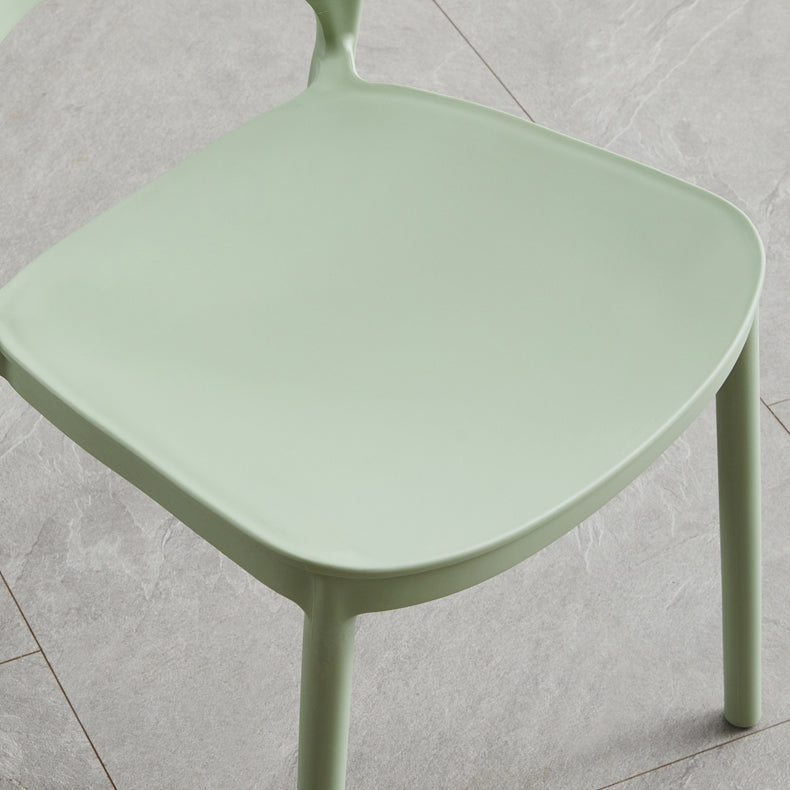 Home Nordic Stackable Side Chair Open Back Plastic Kitchen Dining Room Chair
