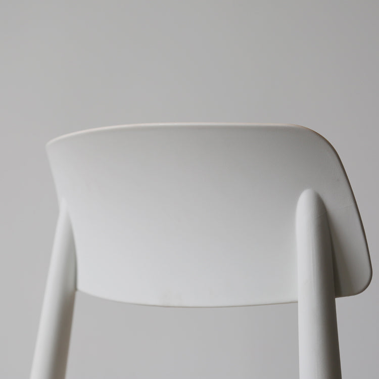 Chaise de salle à manger de style nordique, chaise latérale à dossier ouvert avec pieds en bois massif