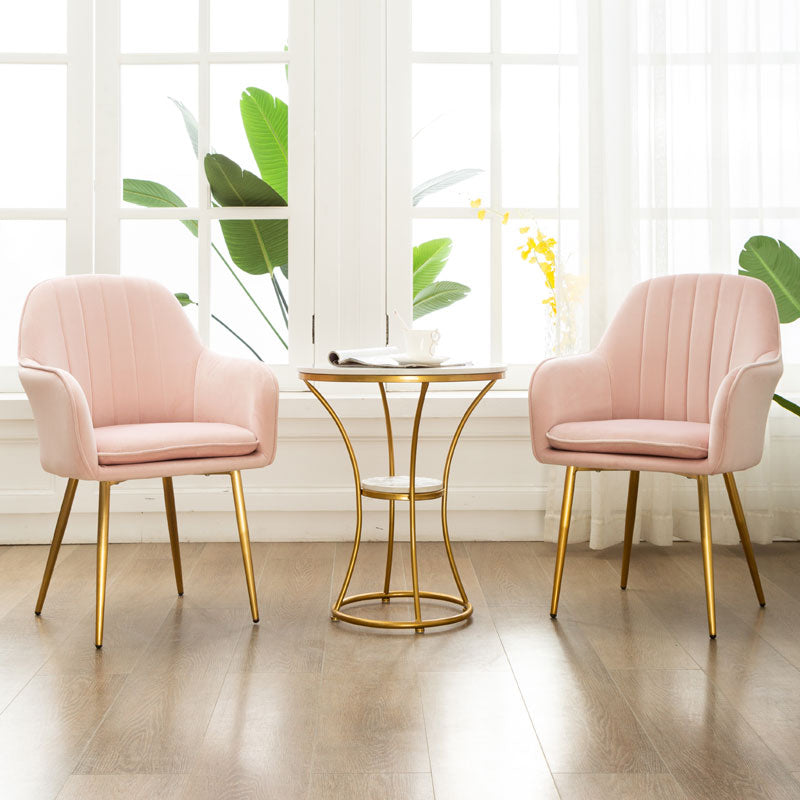 Chaise de salle à manger Glam, chaise à dossier solide de 23 po de large avec 4 pieds en métal pour un usage domestique