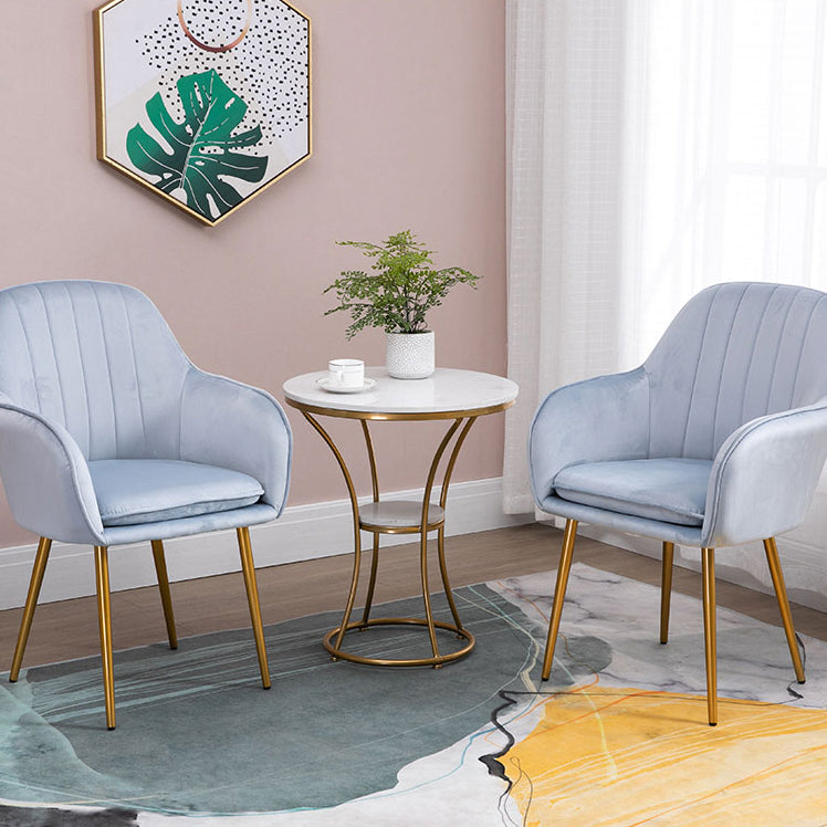 Chaise de salle à manger Glam, chaise à dossier solide de 23 po de large avec 4 pieds en métal pour un usage domestique
