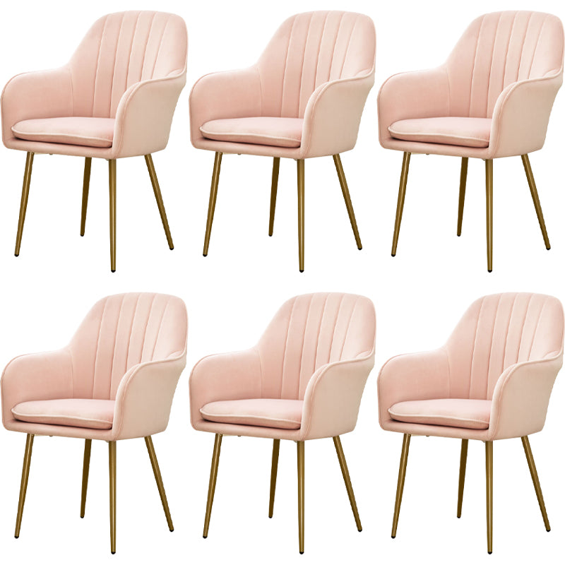 Chaise de salle à manger Glam, chaise à dossier solide de 23 po de large avec 4 pieds en métal pour un usage domestique