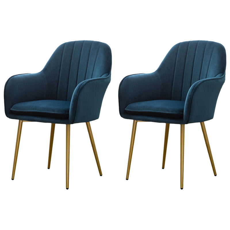Chaise de salle à manger Glam, chaise à dossier solide de 23 po de large avec 4 pieds en métal pour un usage domestique