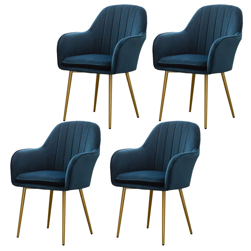 Chaise de salle à manger Glam, chaise à dossier solide de 23 po de large avec 4 pieds en métal pour un usage domestique