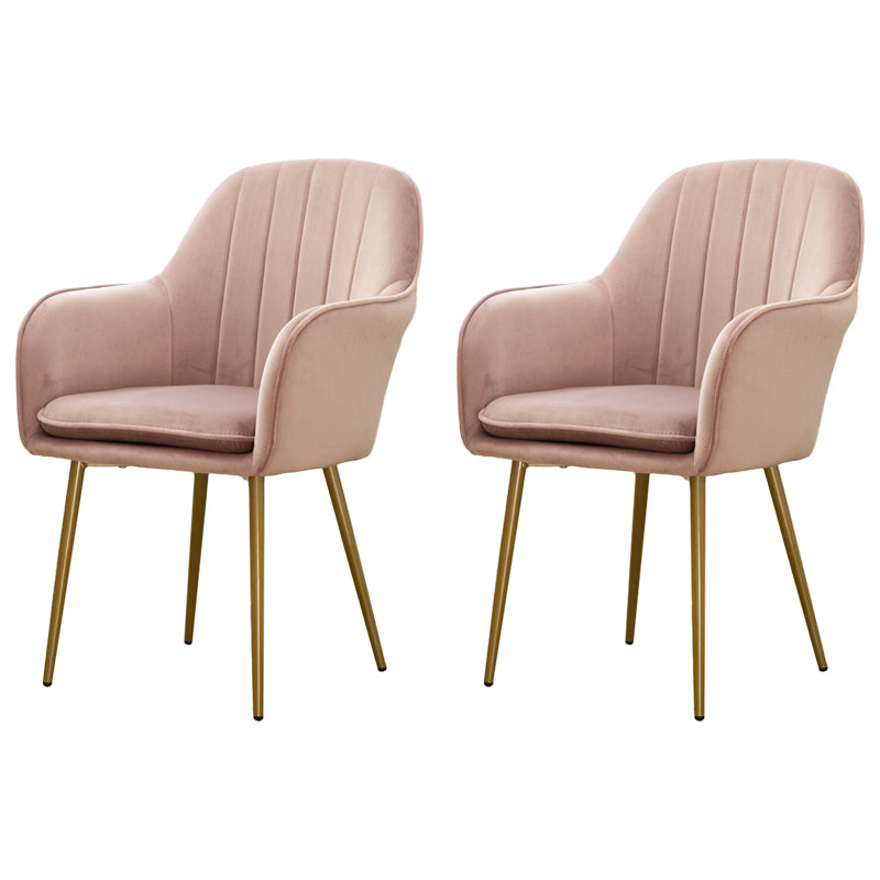 Chaise de salle à manger Glam, chaise à dossier solide de 23 po de large avec 4 pieds en métal pour un usage domestique