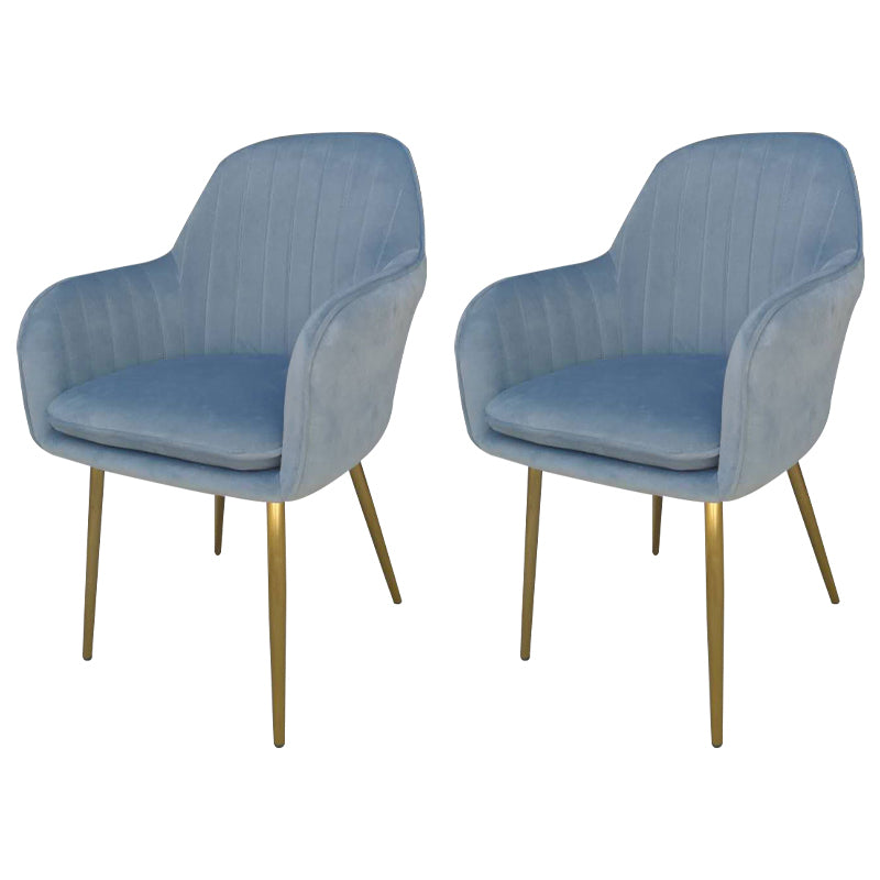 Chaise de salle à manger Glam, chaise à dossier solide de 23 po de large avec 4 pieds en métal pour un usage domestique
