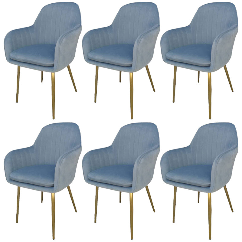 Chaise de salle à manger Glam, chaise à dossier solide de 23 po de large avec 4 pieds en métal pour un usage domestique