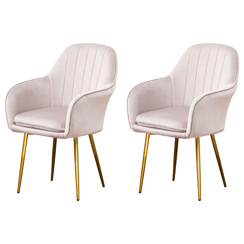 Chaise de salle à manger Glam, chaise à dossier solide de 23 po de large avec 4 pieds en métal pour un usage domestique