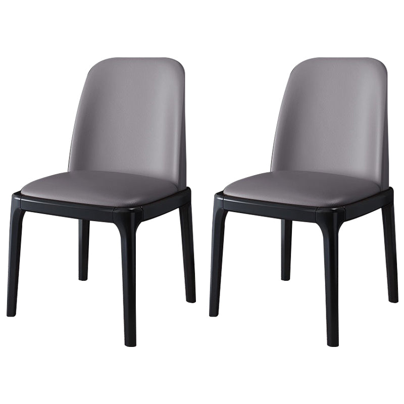 Industrial Wood Dining Side Chairs Armless Dining Chair (Set of 2/4/6)