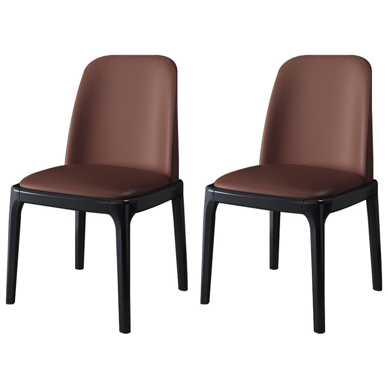 Industrial Wood Dining Side Chairs Armless Dining Chair (Set of 2/4/6)