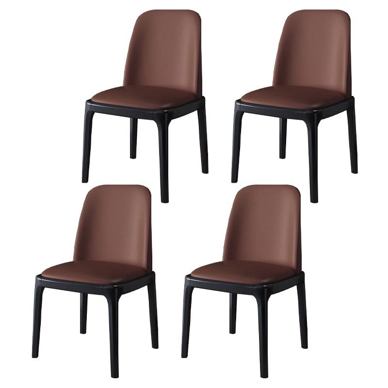 Industrial Wood Dining Side Chairs Armless Dining Chair (Set of 2/4/6)