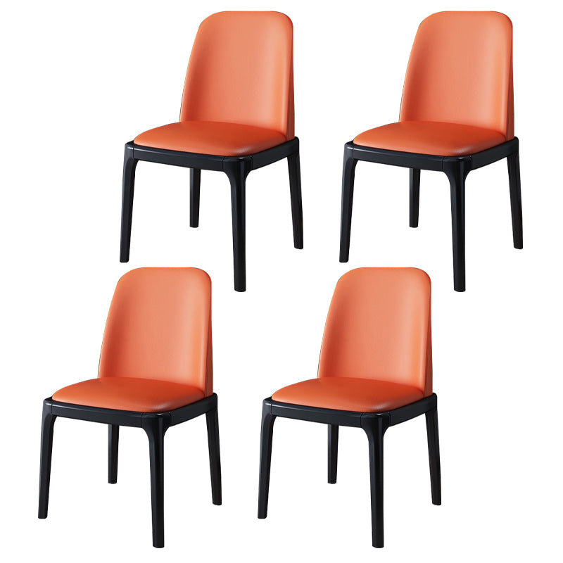 Industrial Wood Dining Side Chairs Armless Dining Chair (Set of 2/4/6)